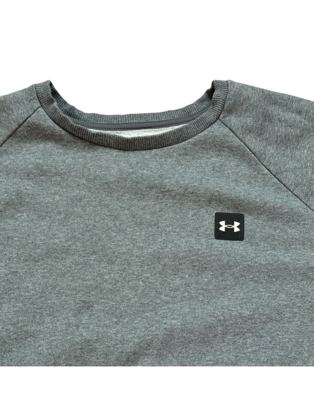 Under Armour Mens Rival Fleece Logo Crewneck Sweatshirt-Gray-XL-GUC - Picture 2 of 4